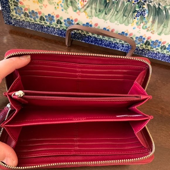 Coach Park Hono red leather bag and wallet EUC - Picture 11 of 15